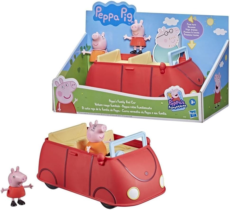 Peppa Pig Peppa’s Family Red Car Preschool Toy with Speech and Sound Effects, for Ages 3 and Up