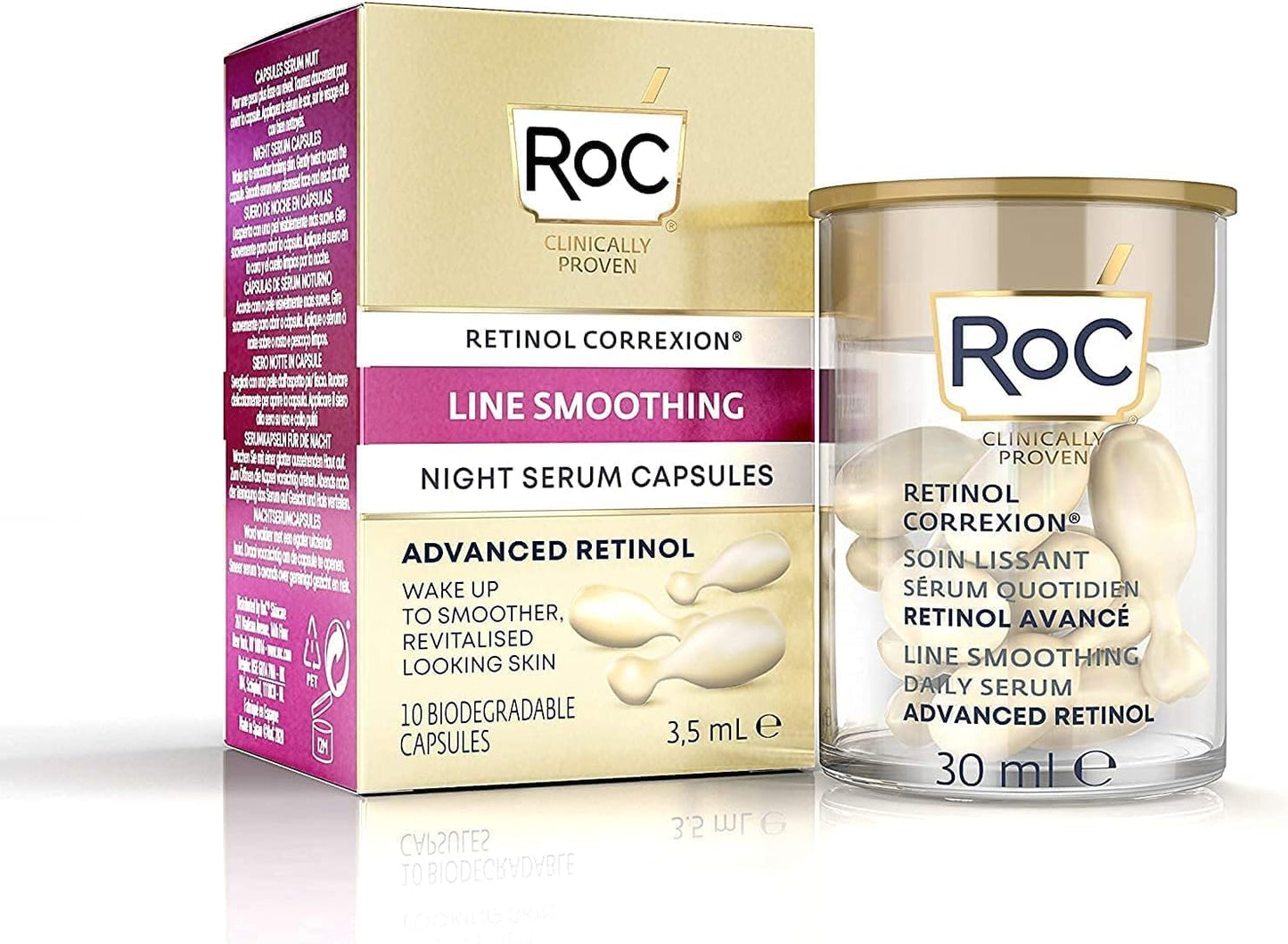 RoC Retinol Correxion Line Smoothing Night Serum Capsules - 10 Capsules