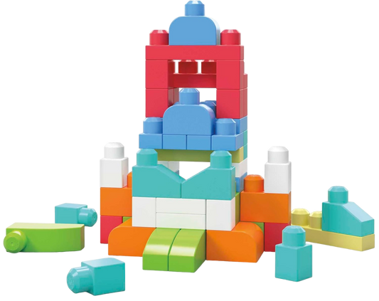 MEGA BLOKS Big Building Bag - 60 Big and Colorful Building Blocks