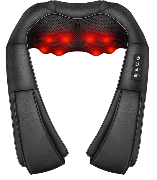 iKristin Neck Massager with Heat, Deep Tissue 3D Kneading, Portable Shiatsu Massager for Neck, Back, Shoulders, and Legs - Home and Car Use, Suitable for Women and Men